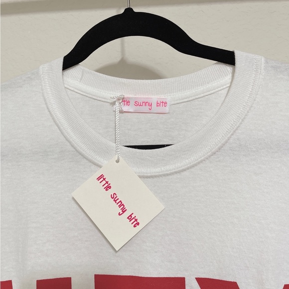 NWT Lazy Oaf Little Sunny Bite long sleeve tee sweatshirt Hey Yo - Picture 3 of 4